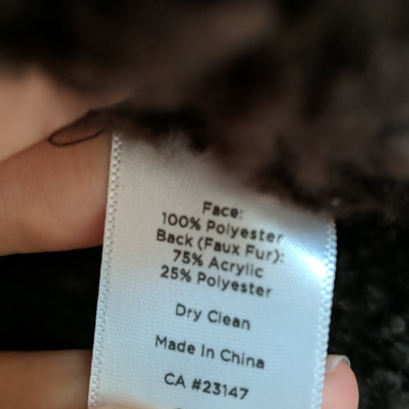 *Sold*TALBOTS Faux Suede/Fur Vest - Picture 4 of 5